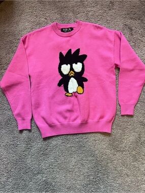 Hello Kitty and Friends x Forever 21 Badtz Maru Pink Crew Neck Sweater - Small